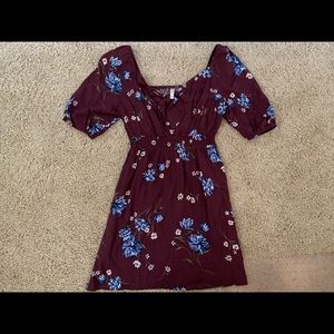 Plum floral dress
